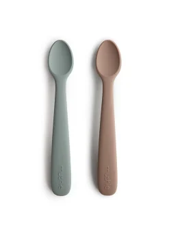 2er-Set Silikon Babylöffel Stone & Cloudy Mauve