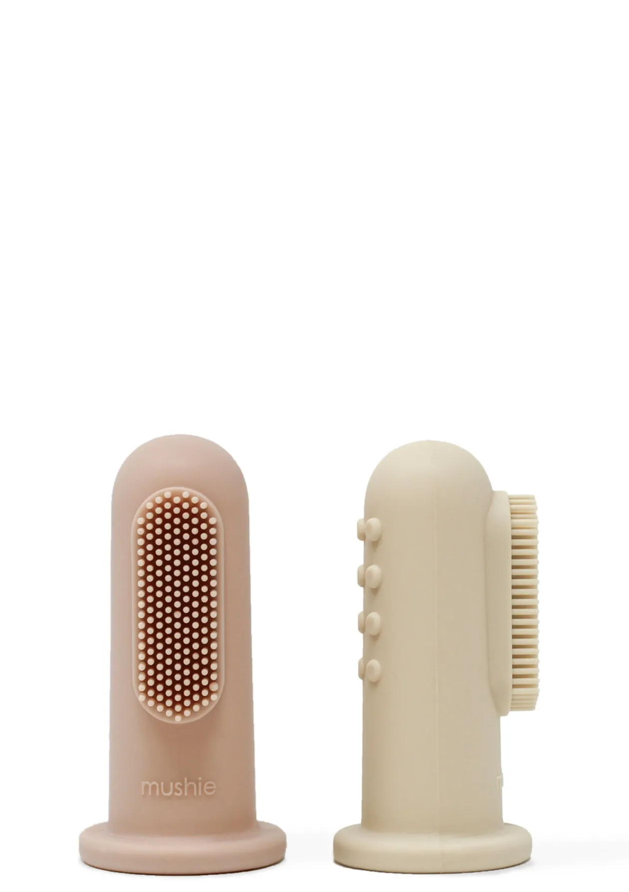 2er-Set Silikon Finger Zahnbürste Blush/Shifting Sand