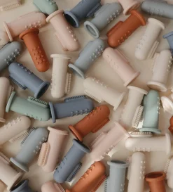 2er-Set Silikon Finger Zahnbürste Blush/Shifting Sand