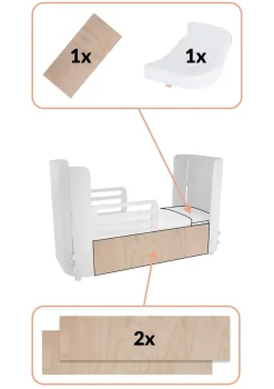 Erweiterungsset zum Juniorbett (inkl. Matratzenverlängerung)