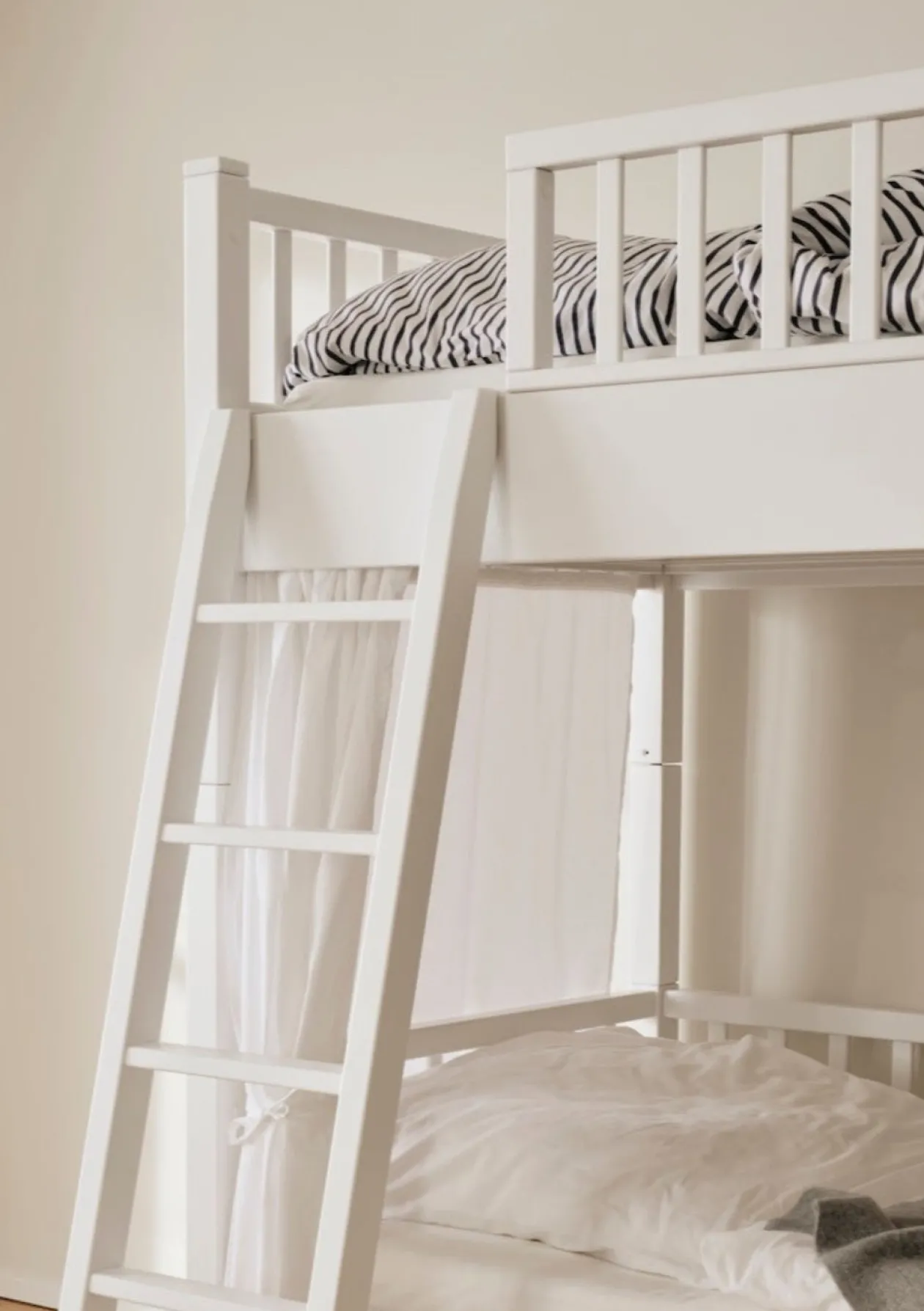 Etagenbett niedrig weiß 200 x 90 cm