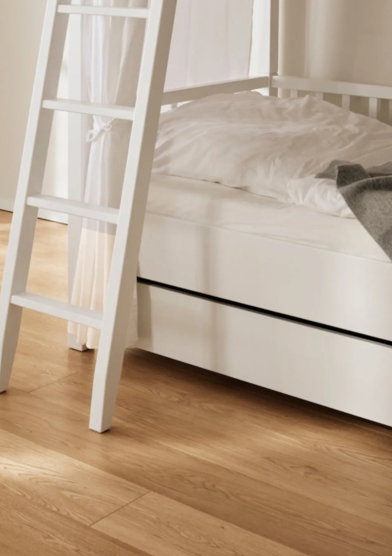 Etagenbett niedrig weiß 200 x 90 cm