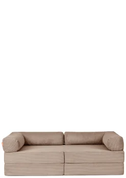 Family Sofa Cord Karamell Beige