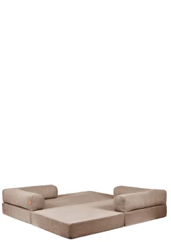 Family Sofa Cord Karamell Beige