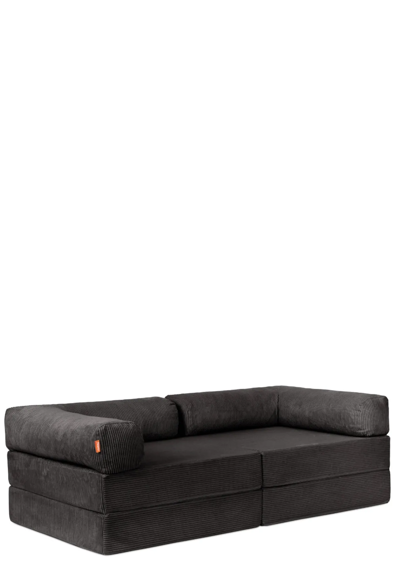 Family Sofa Cord Kiesel Grau