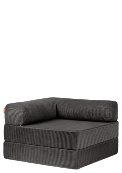 Family Sofa Cord Kiesel Grau