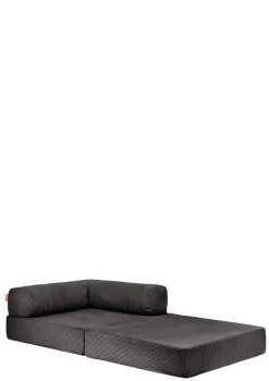 Family Sofa Cord Kiesel Grau