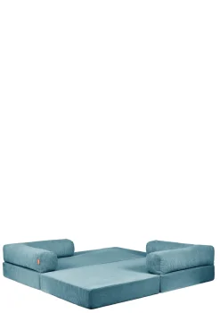 Family Sofa Cord Lagune Blau