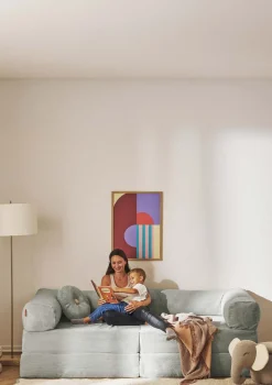 Family Sofa Cord Salbei Grün