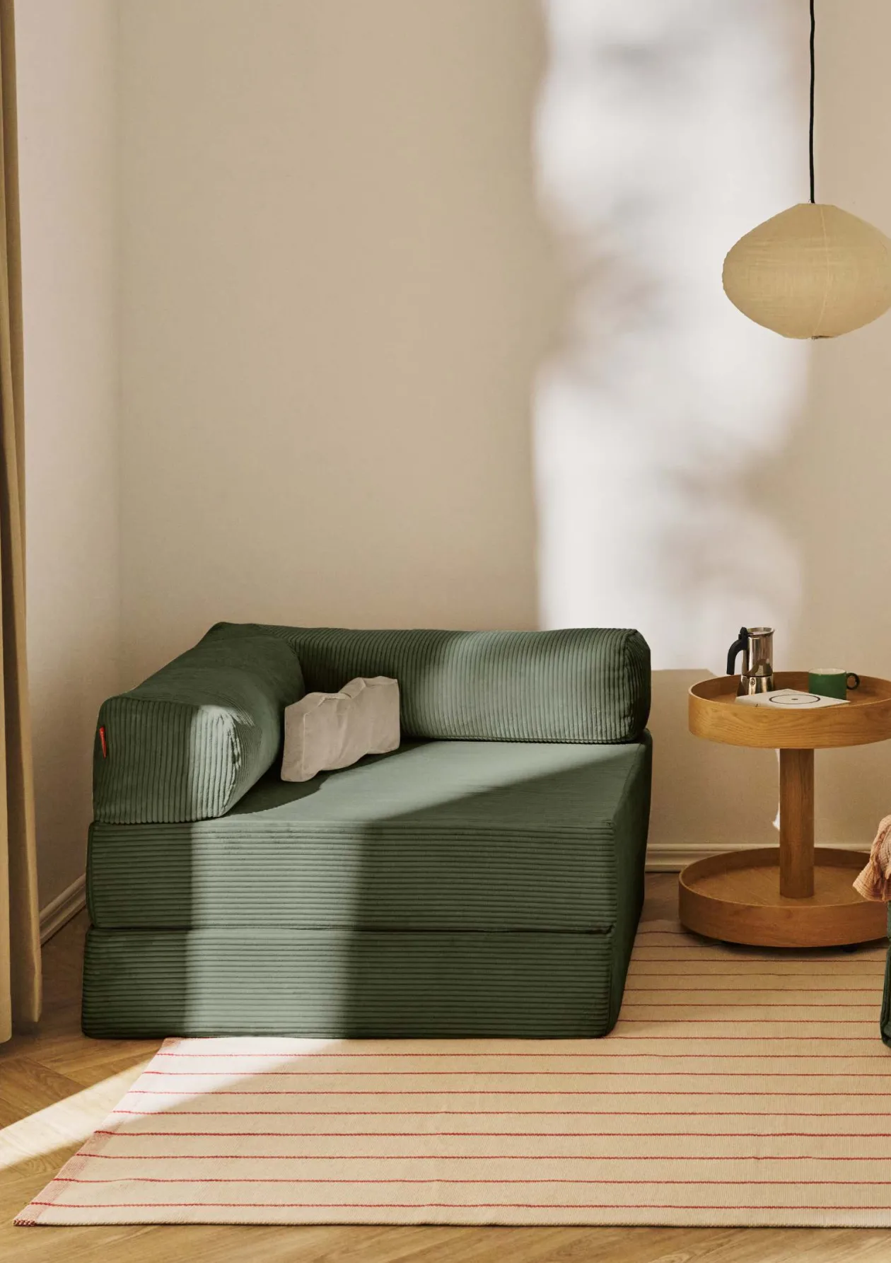 Family Sofa Cord Tannen Grün