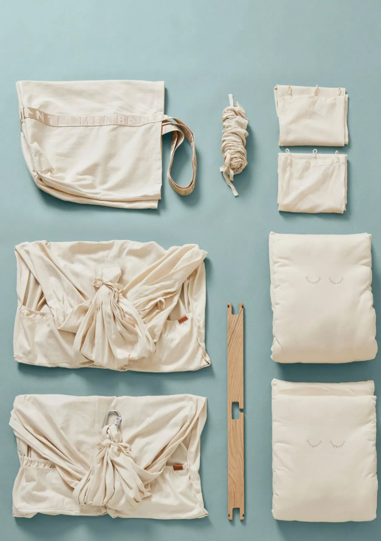 Federwiege 'Premium' für Zwillinge Natur