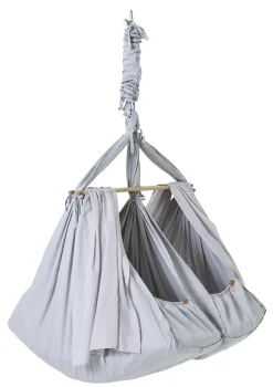 Federwiege 'Premium' für Zwillinge Grau