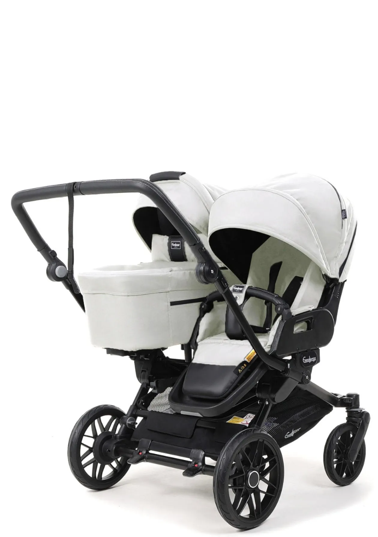 Geschwister-Kinderwagen-Set 'Double SENTO FLAT+' Urban Pearl
