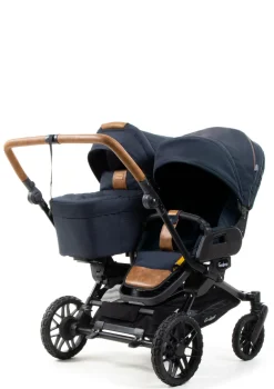 Geschwister-Kinderwagen-Set 'Double SENTO FLAT+' Outdoor Dark Navy