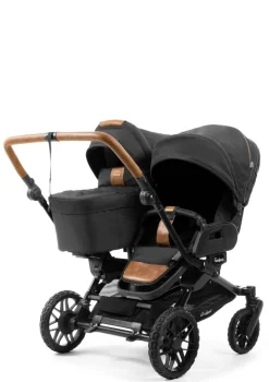 Geschwister-Kinderwagen-Set 'Double SENTO FLAT+' Outdoor Black