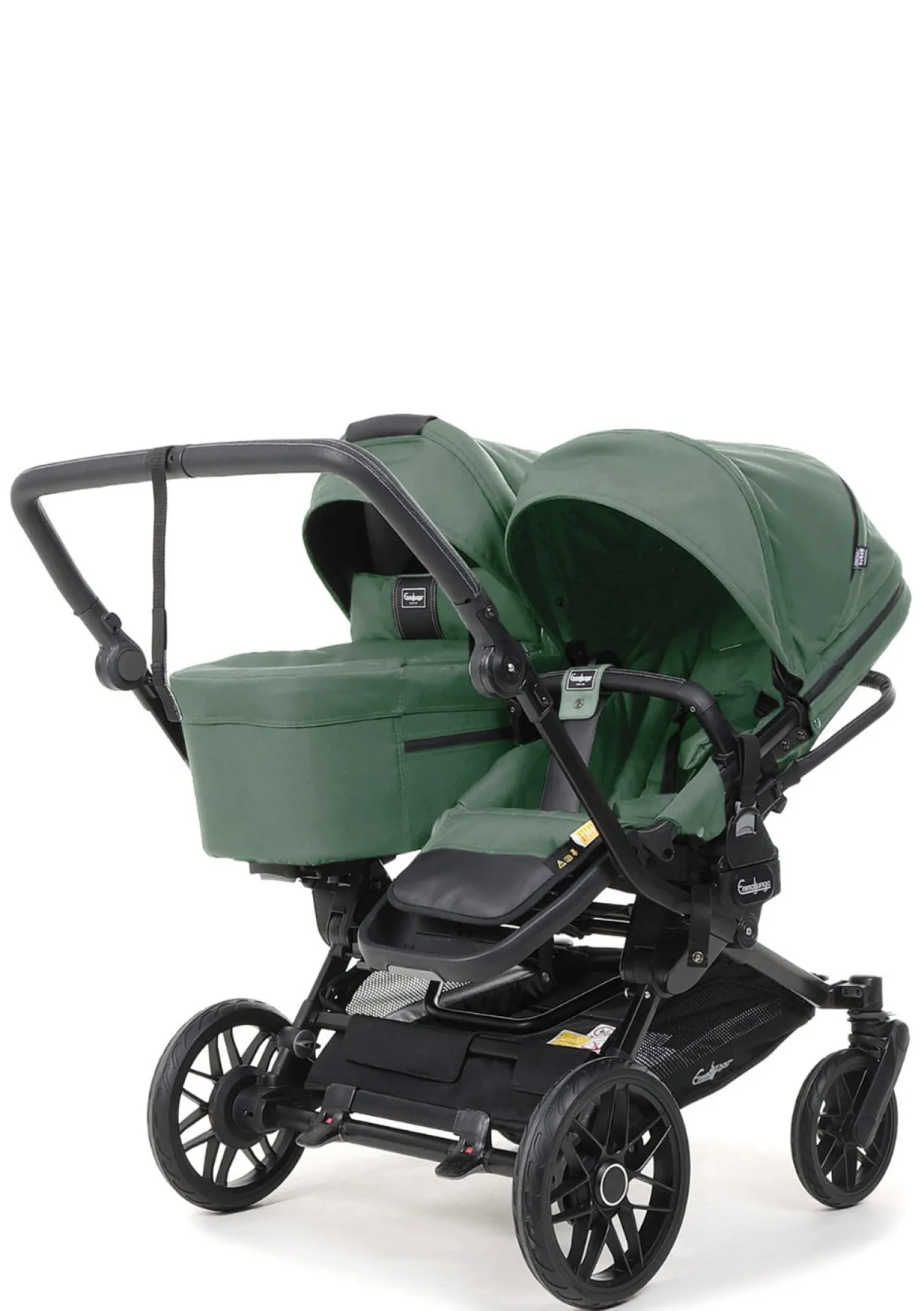 Geschwister-Kinderwagen-Set 'Double SENTO ERGO+' Urban Green