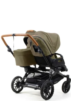Geschwister-Kinderwagen-Set 'Double SENTO FLAT+' Outdoor Olive