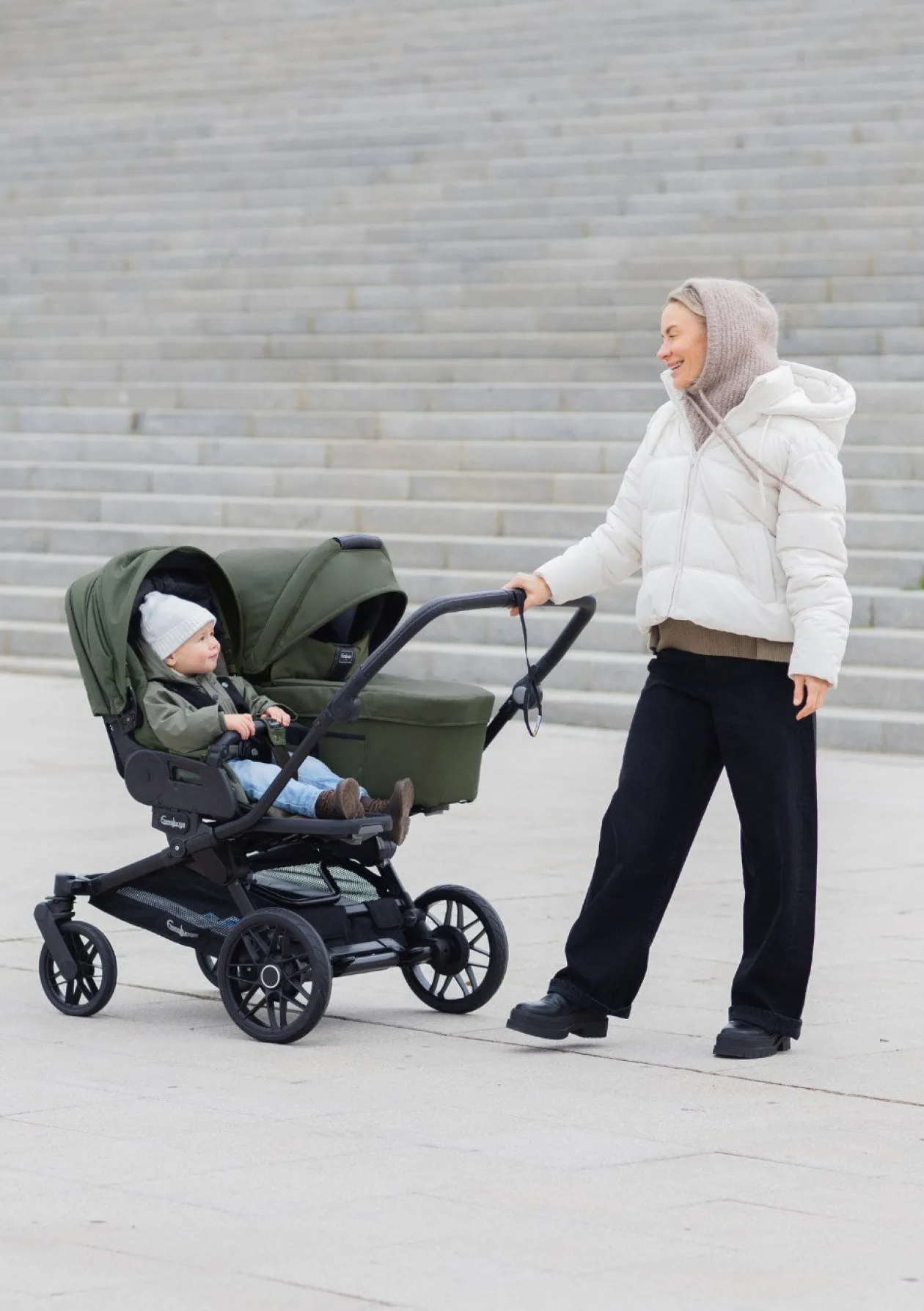 Geschwister-Kinderwagen-Set 'Double SENTO ERGO+' Urban Dune