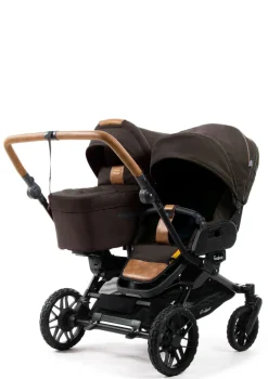 Geschwister-Kinderwagen-Set 'Double SENTO FLAT+' Outdoor Brown
