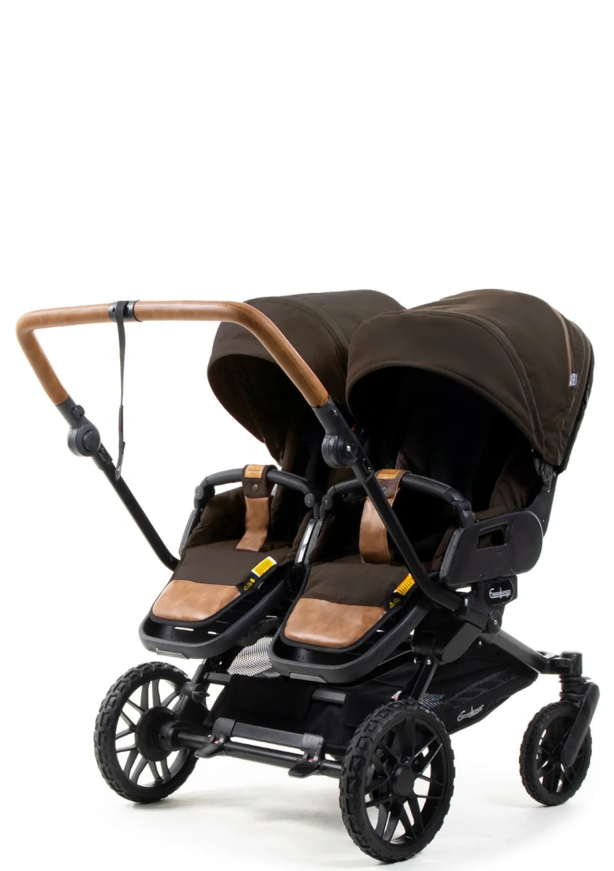 Geschwister-Kinderwagen-Set 'Double SENTO FLAT+' Outdoor Brown