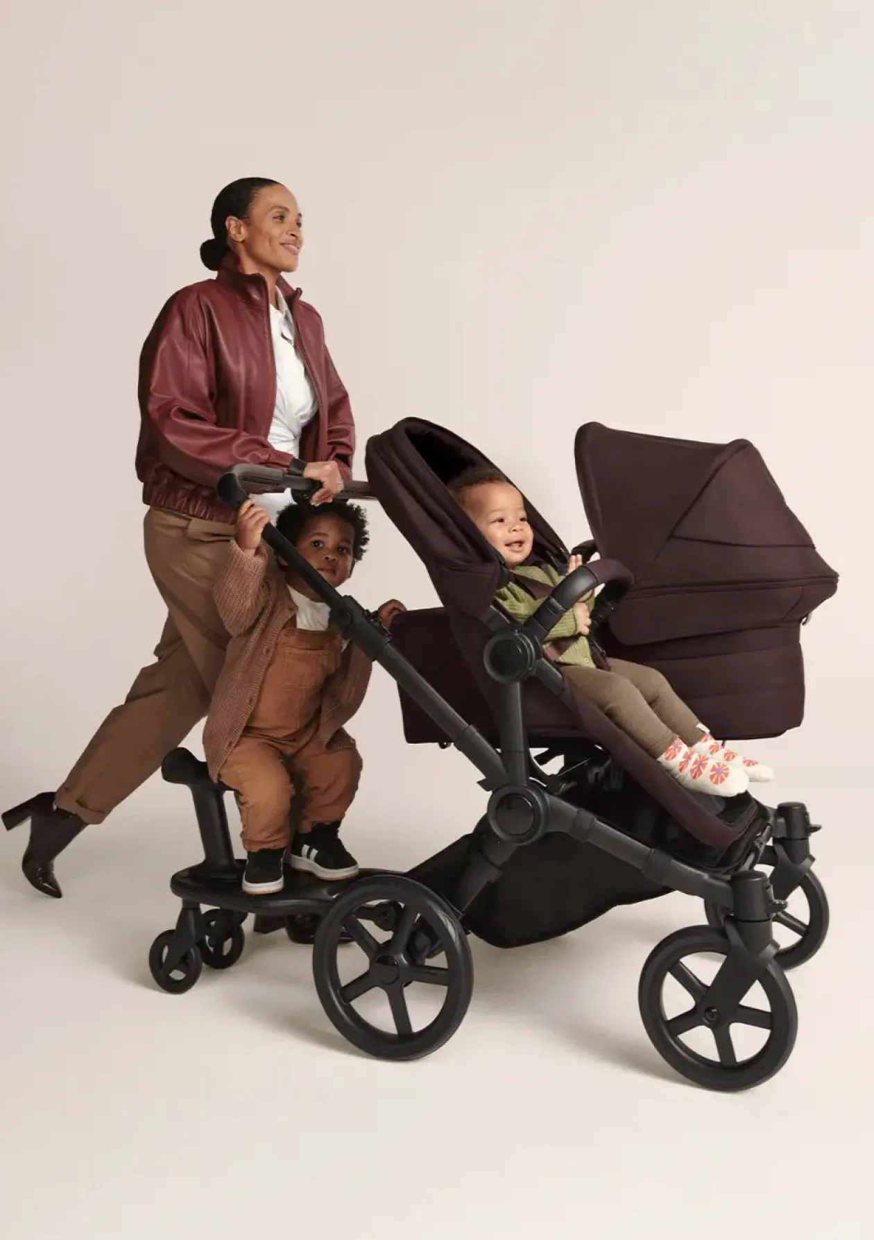 Geschwisterwagen-Set 'Donkey 6 Duo' Cocoa Brown