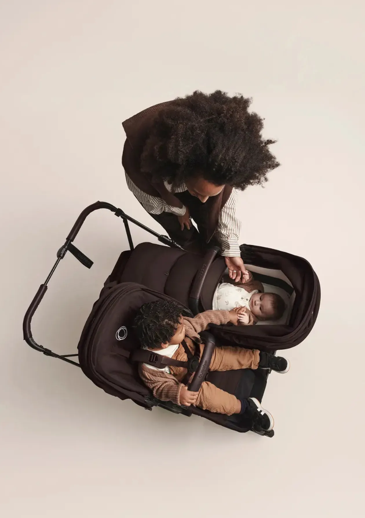 Geschwisterwagen-Set 'Donkey 6 Duo' Cocoa Brown