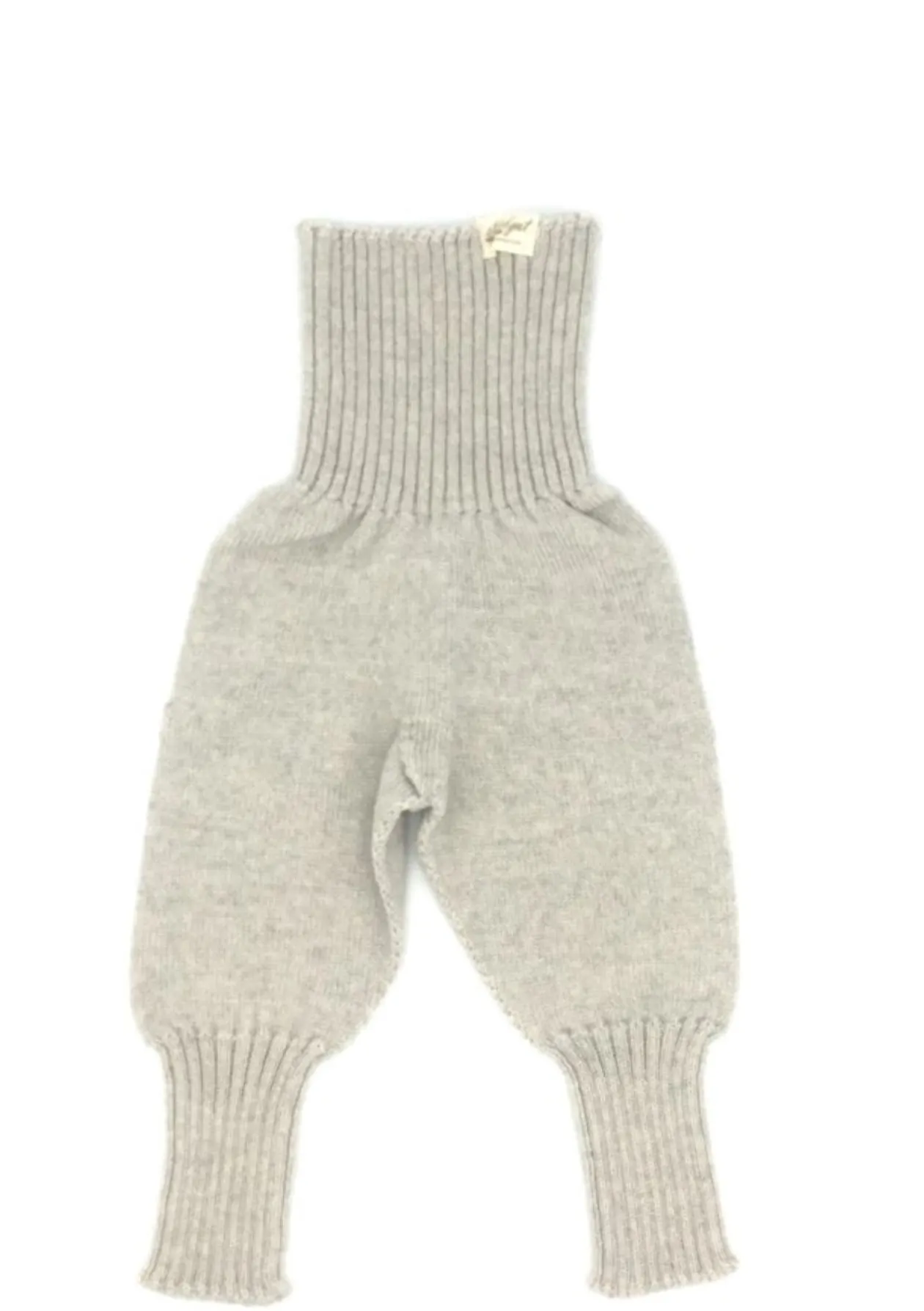 Gestrickte Babyhose zum Mitwachsen stein