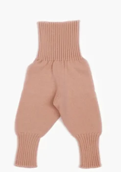 Gestrickte Babyhose zum Mitwachsen puder