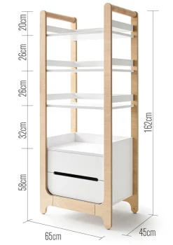 H Bücherregal White