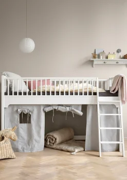halbhohes Hochbett 'Seaside Classic' weiß 200 x 90 cm