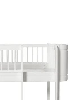 halbhohes Hochbett 'Wood Mini+' weiß 162 x 68 cm