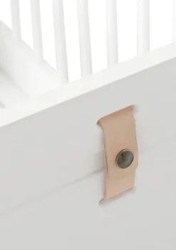 halbhohes Hochbett 'Wood Mini+' weiß / Eiche 162 x 68 cm