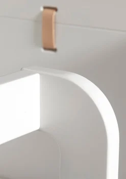 halbhohes Hochbett 'Wood Mini+' weiß / Eiche 162 x 68 cm