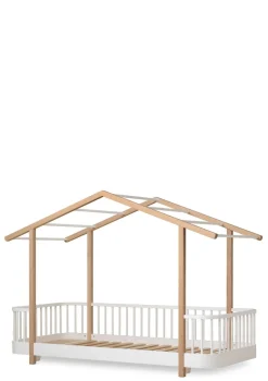 Hausbett 'Wood Original' Weiß / Eiche 200 x 90 cm