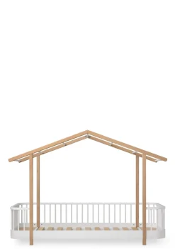 Hausbett 'Wood Original' Weiß / Eiche 200 x 90 cm