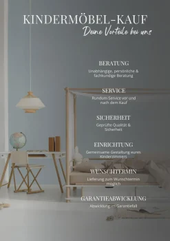 Himmelbett 'Camp' Weiß / Eiche 180 x 90 cm