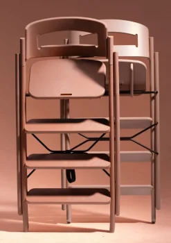 Hochstuhl 'Klapp' Recycelter Kunststoff Terracotta Pink