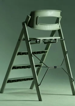 Hochstuhl 'Klapp' Recycelter Kunststoff Mineral Green