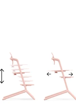 Hochstuhl 'Lemo' 4-in-1 Set Pearl Pink / Light Pink