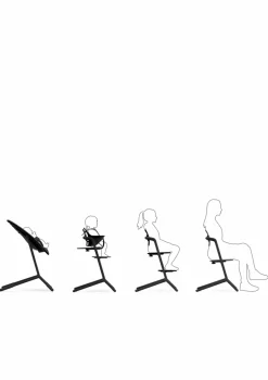 Hochstuhl 'Lemo' 3-in-1 Set Stunning Black / Black