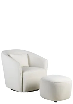 Hocker 'Gomi' Mohair Beige