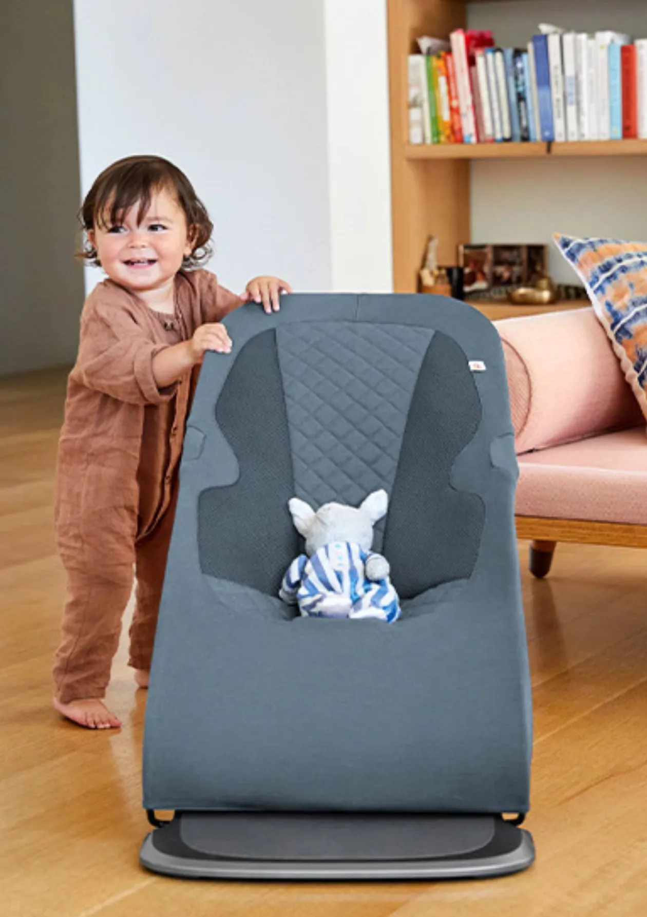 3-in-1 Babywippe 'Evolve' Knit Oxford Blue