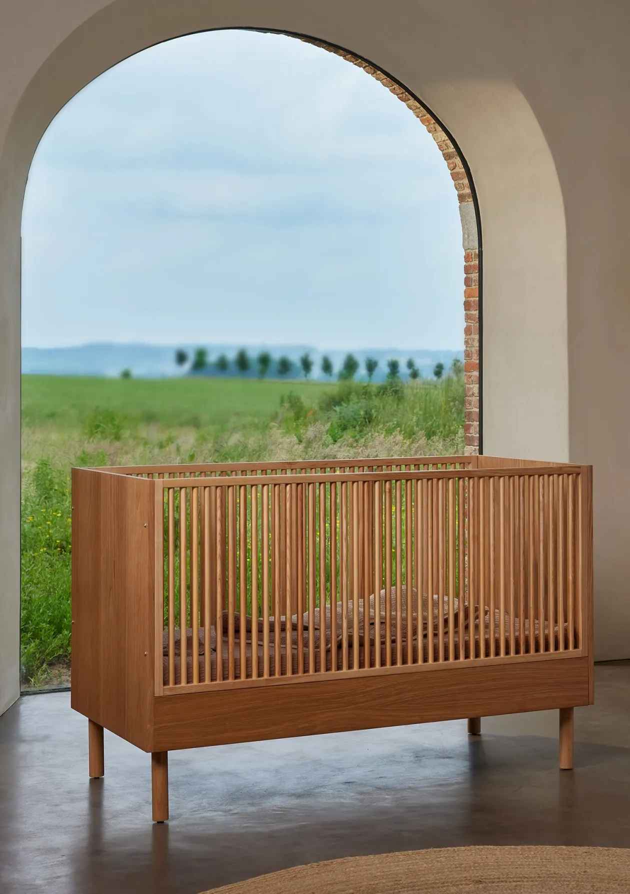 2-in-1 Bett 'Hai No Ki' Natural Ash 140 x 70 cm