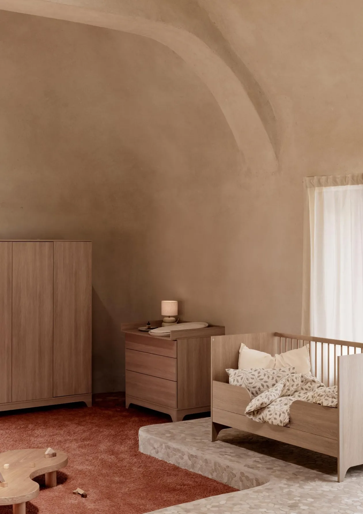 2-in-1 Bett 'Tsugi' Honey Ash 140 x 70 cm