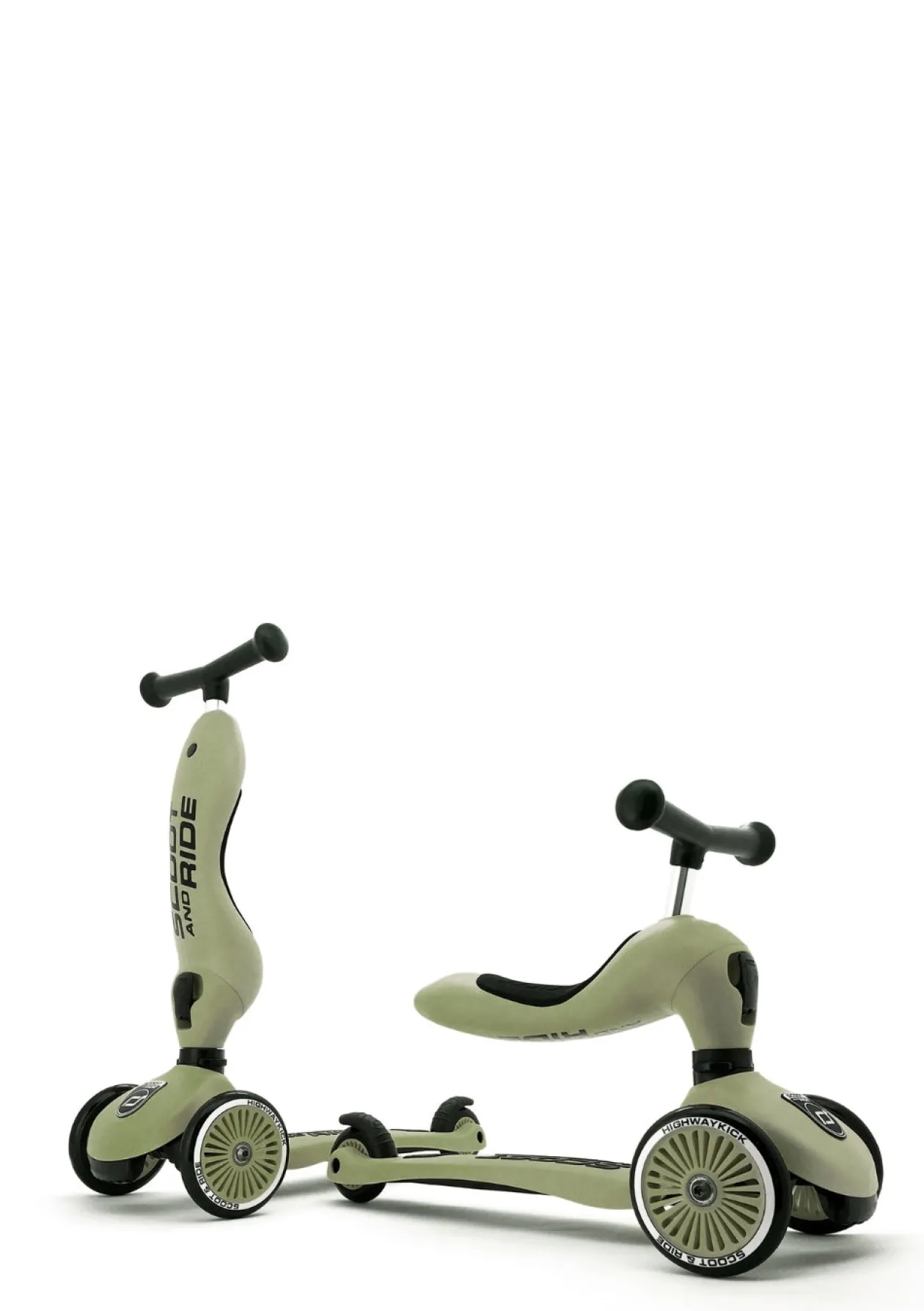 2in1 Kickboard 'Highway Kick 1' olive