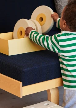 3-in-1 Lauflernwagen Sand Grey / Honey Yellow