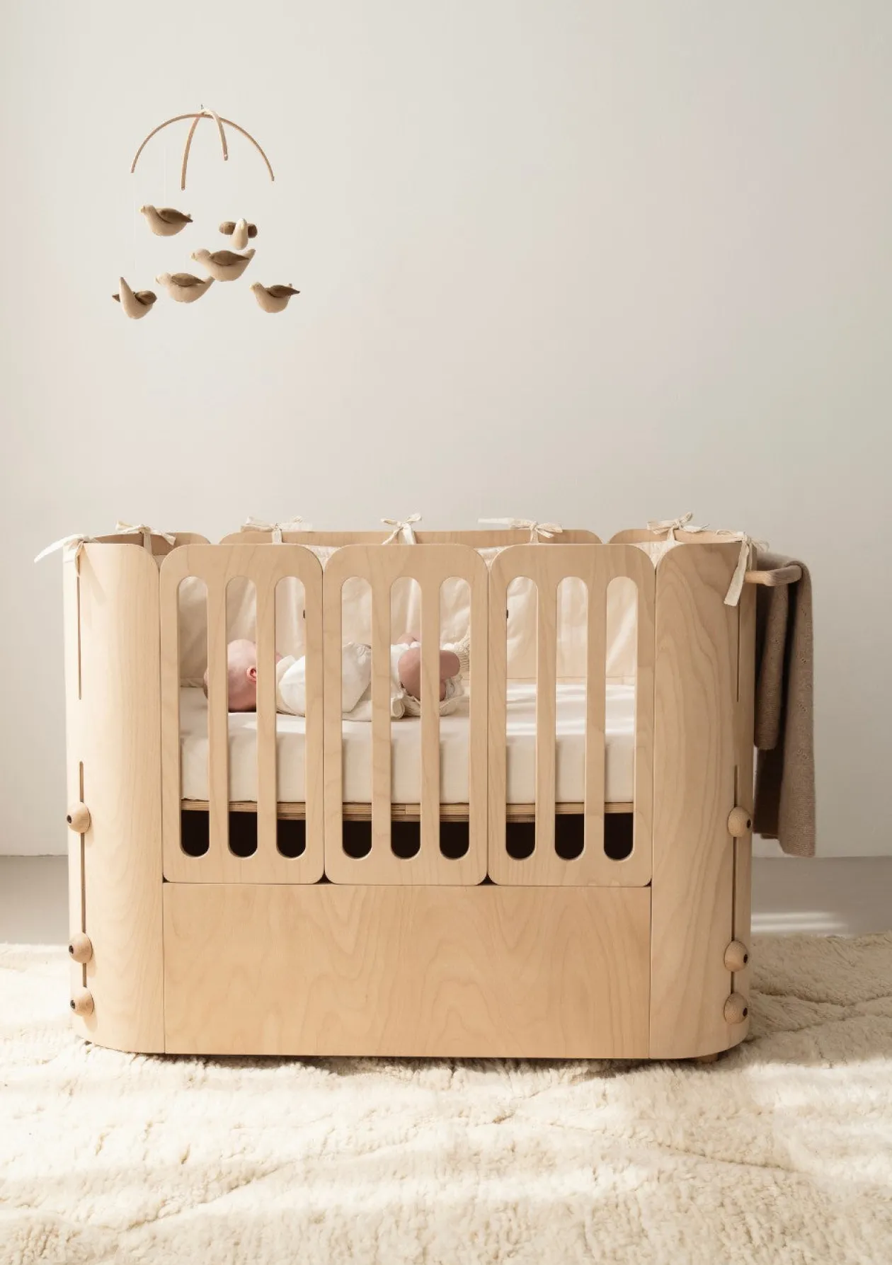 4-in-1 mitwachsendes Babybett 112-148 x 60 cm