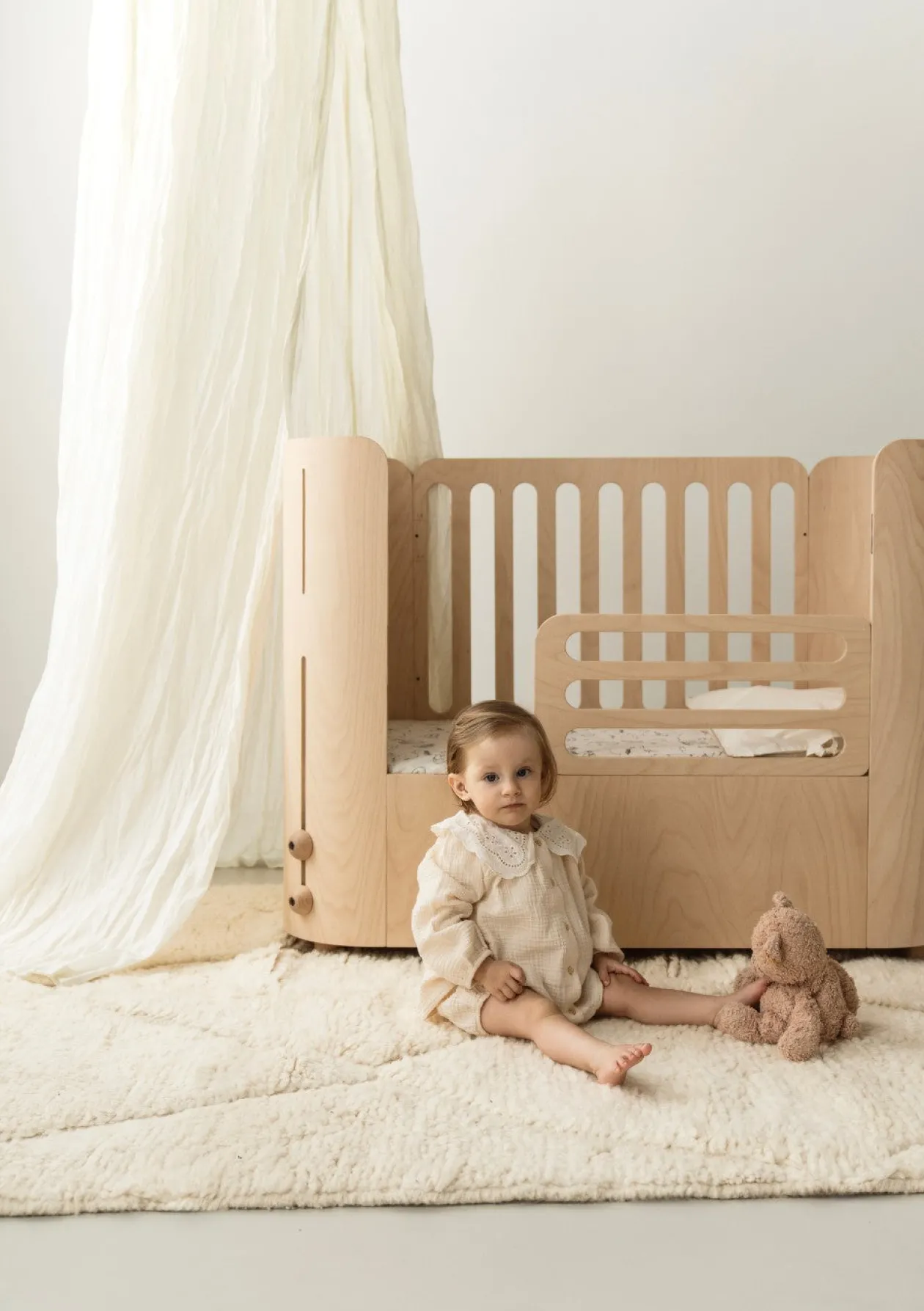 4-in-1 mitwachsendes Babybett 112-148 x 60 cm