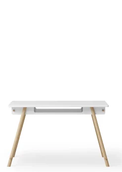 Junior Schreibtisch 'Camp' höhenverstellbar Weiß/Eiche