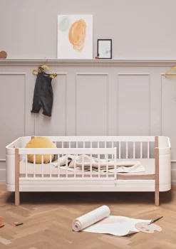 Juniorbett 'Wood Mini+' weiß / Eiche 162 x 68 cm
